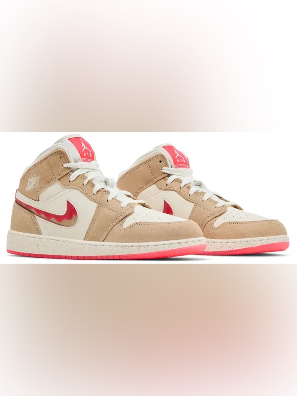 Nike Air Jordan 1 Mid sneakers in the Peanut Butter & Jelly
